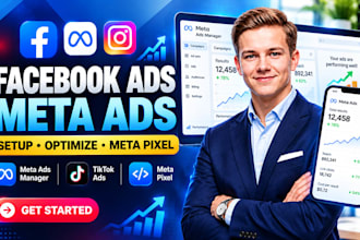 setup facebook ads, meta ads manager, ig ads, fix tiktok ads or fb meta pixel