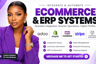 odoo shopify integration woocommerce stripe inventory automation erp setup