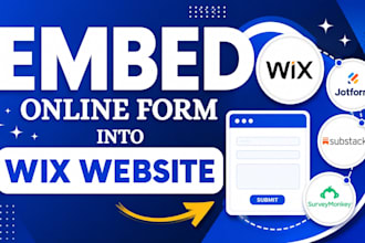 embed online form jotform goggle form type form into your wix website