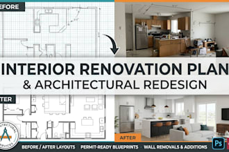 interior renovation plan and architectural redesign