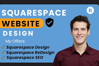 ik ontwerp een squarespace website, squarespace redesign design business website