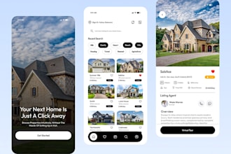 build real estate app, property listing app or website