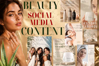 design beauty instagram posts and carousels