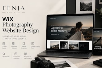 design a stunning wix photography website and portfolio