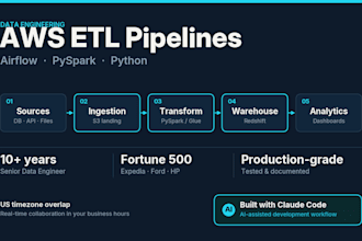 build AWS etl pipelines with airflow, spark and python