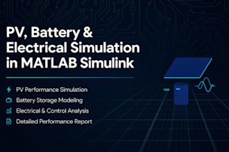 simulate solar pv, battery and electrical system in matlab simulink