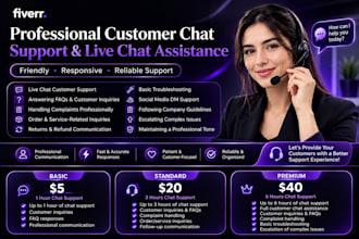 provide professional customer chat support and live chat assistance