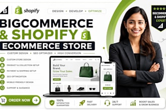 build bigcommerce store shopify ecommerce with custom design and SEO