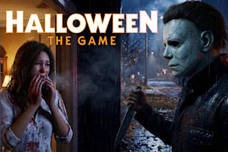 design scary halloween michael myers gaming youtube thumbnail