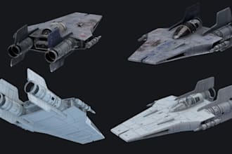 create 3d space ship model, spaceship interior, robot 3d sculpting, 3d starship