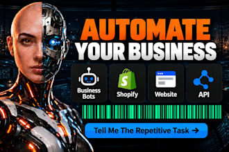 business bot, automation, telegram bot, shopify, whatsapp