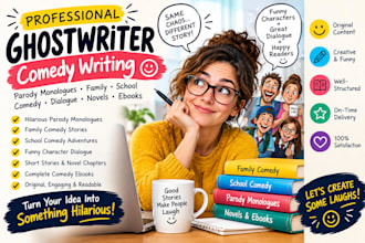 ghostwriter edit parody monologues hilarious dialogue family school comedy novel