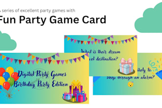 provide fun digital party game cards