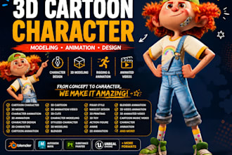 create 3d cartoon character model stylized character design 3d cartoon animation