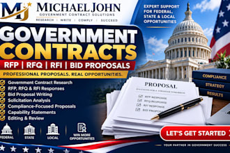 research contract and write government contract proposals, rfp and rfq