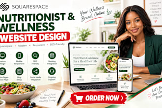 design squarespace nutritionist website diet coach wellness service website