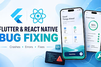 fix flutter and react native app bugs and errors