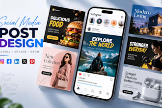 make realistic 3d phone mockup for social media posts