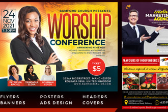 design amazing church social media flyer, ig and fb posts