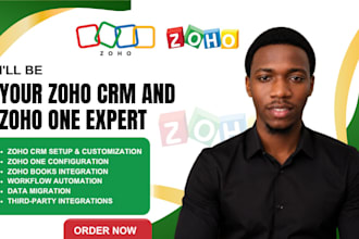 setup zoho CRM, zoho one and zoho books
