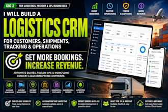 build logistics freight CRM customers shipments tracking operations followup