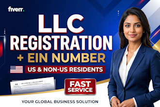 do US llc registration, ein, and USA bank account creation for african founders