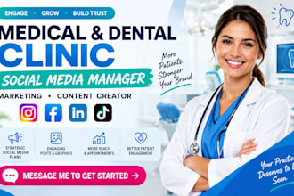medical dental clinic healthcare social media manager marketing content creator