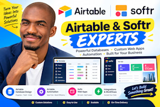 design airtable database airtable automation softr webapp make com ai automation