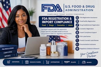 provide fda registration and compliance for food, cosmetic drug, medical devices