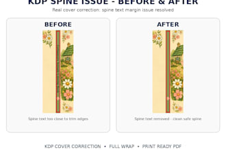 fix your rejected amazon KDP cover spine bleed or margins