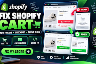 fix shopify cart, add to cart, checkout and theme issues