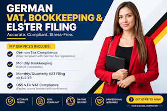 provide german bookkeeping, vat processing, and elster tax returns