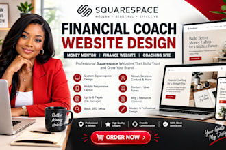 build squarespace financial coach website money mentor finance website
