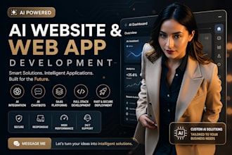 build an ai website, ai web app, ai saas platform or ai chatbot