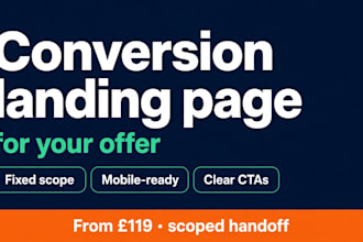 build a conversion focused landing page for your offer