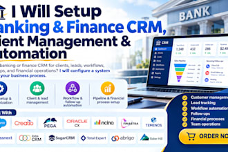 setup banking and financial crm salesforce microsoft dynamics 365 pegasystems