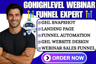 do gohighlevel webinar sales funnel ghl website design landing page ghl snapshot