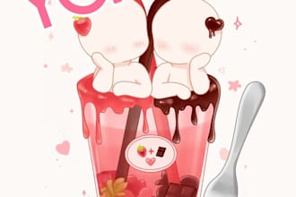 draw your characters in this cute ych