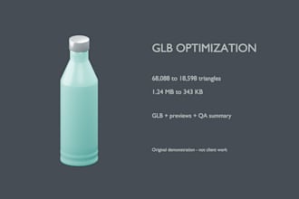 optimize your static 3d model into a lightweight web glb