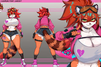 draw furry ref sheet furry reference sheet fursona ref sheet furry oc furry nsfw