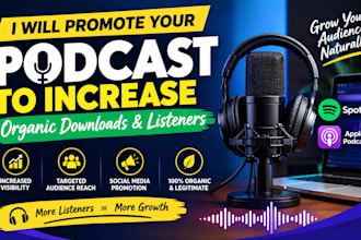 promote your podcast to increase organic downloads and listeners