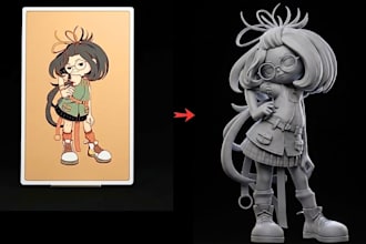 transform your 2d photo, ai model into fully sculpted 3d models stl for printing