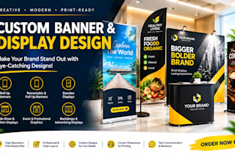 design roll up banner, retractable banner, standee, pull up banner