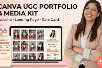 do canva ugc portfolio website design landing page influencer media kit