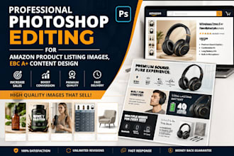 create photoshop editing for amazon product listing images, ebc aplus design