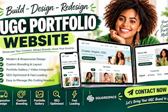 design a modern squarespace ugc portfolio website squarespace website redesign