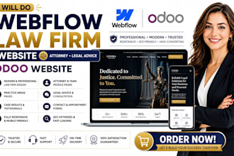 design webflow law firm website attorney legal advice odoo website