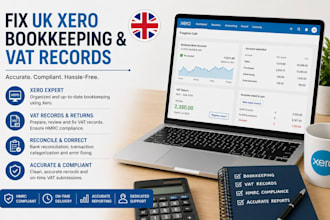fix UK xero bookkeeping and vat records for your business