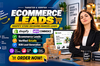 do shopify lead generation, find ecommerce decision makers with verified emails