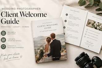 design wedding photographer welcome guide wedding inspiration guide lookbook